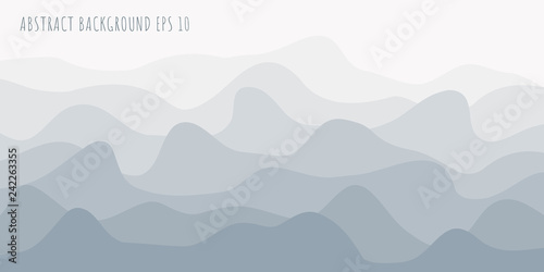 Abstract smooth lines wave or wavy white and gray background.