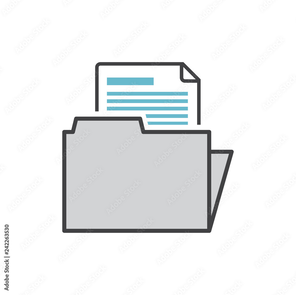 Business documentations icon grey and blue on white background for graphic and web design, Modern simple vector sign. Internet concept. Trendy symbol for website design web button or mobile app