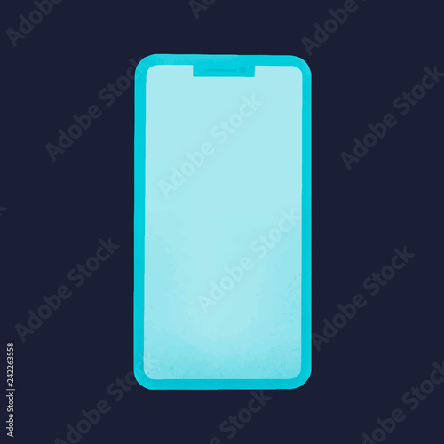 Mobile phone social media icon vector