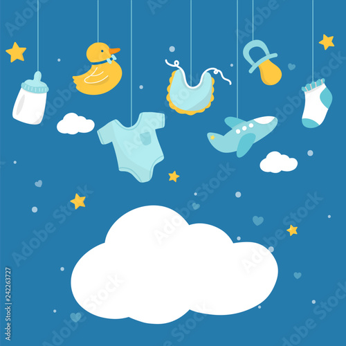 Baby shower theme copy space