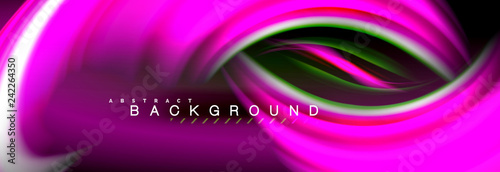 Blurred fluid colors background, abstract waves lines, mixing colours with light effects on light backdrop. Vector artistic illustration for presentation, app wallpaper, banner or posters