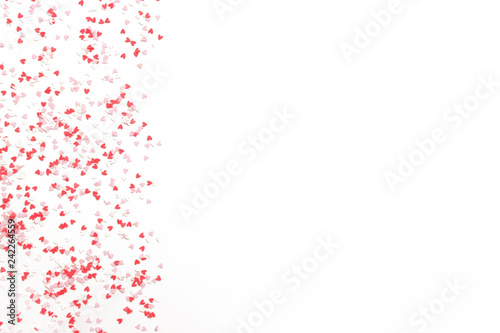 Wallpaper Mural Border frame made of colorful hearts on a white background Torontodigital.ca