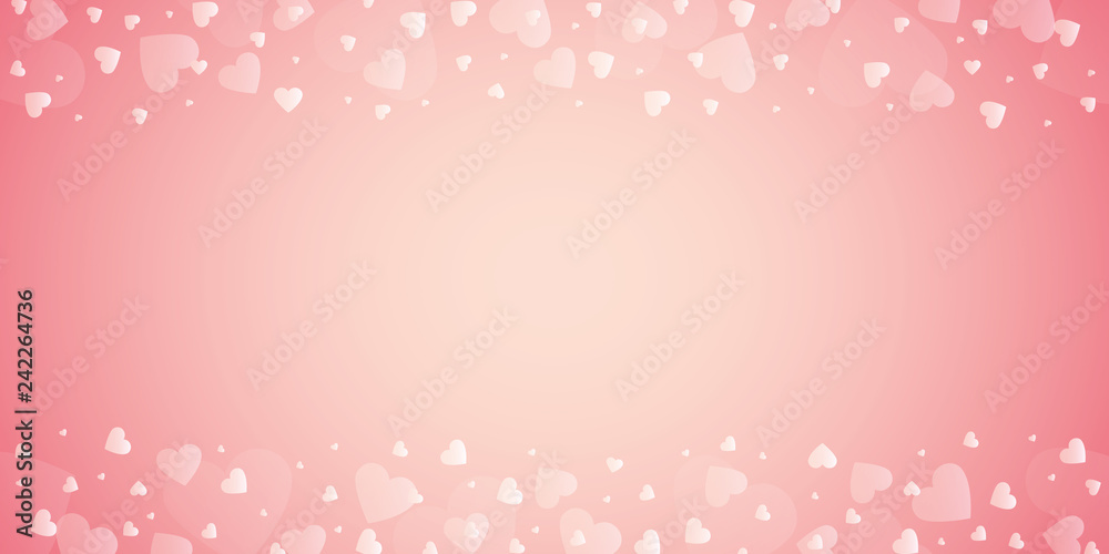 bright pink border with heart for wedding and valentines day vector illustration EPS10