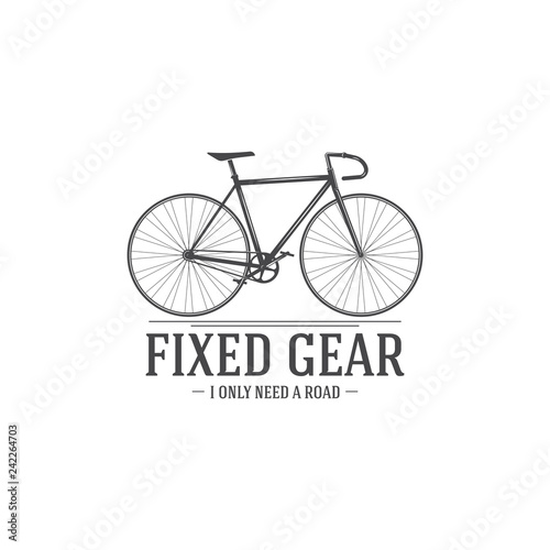 Vector illustration isolated vintage retro bicycle on a white background in minimalist design EPS10 Compatibility Required