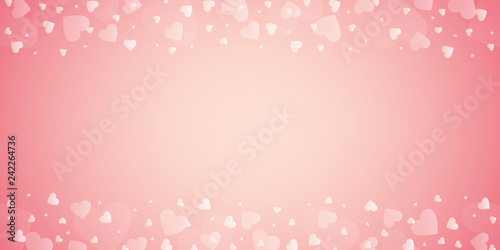 bright pink border with heart for wedding and valentines day vector illustration EPS10