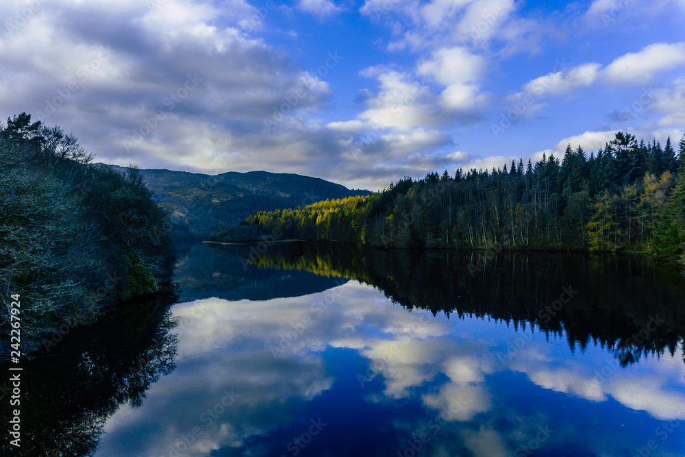 A mirror lake in Scotland