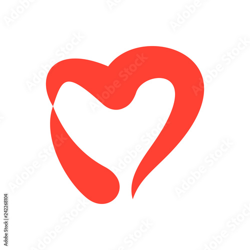 Hand drawn heart. isolated on white background