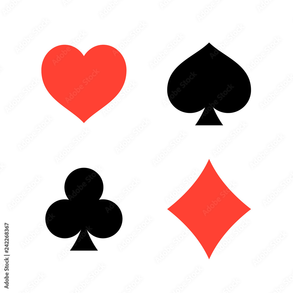 Suit of playing cards. isolated on white background Suit of playing cards. isolated on white background