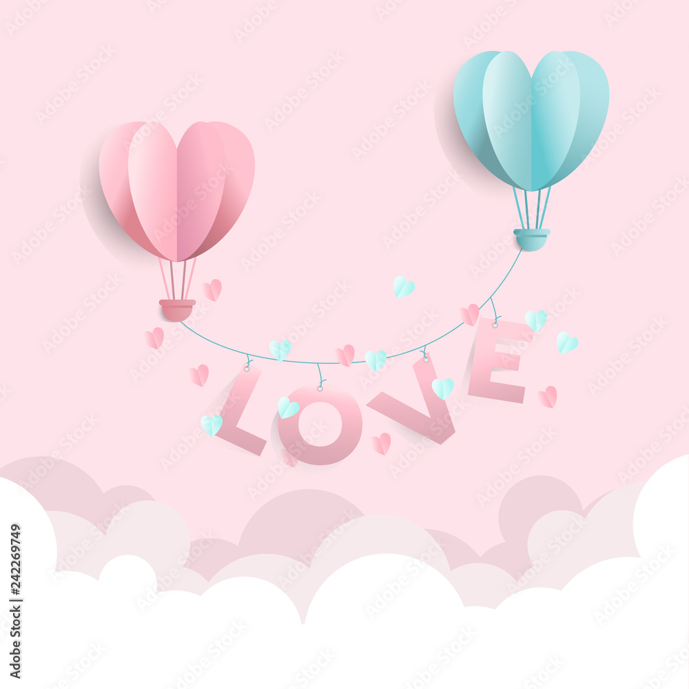 3d love background. vector illustration