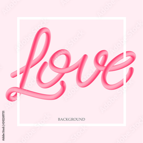 3d love background. vector ...