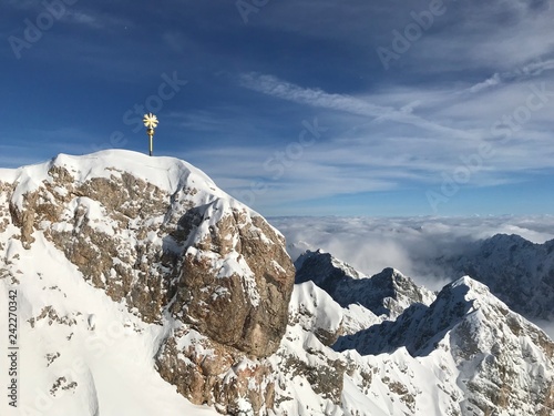 Blick auf die Zugspitze in den Alpen