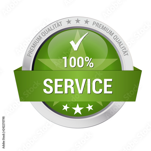 Gütesiegel für100% Service