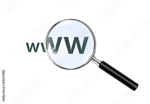 WWW - magnifying glass zoom - internet search