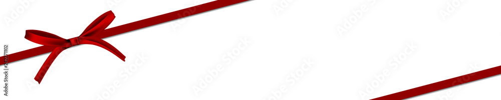 rote Geschenkschleife Banner Panorama Gutschein rote Geschenkschleife Banner Panorama Gutschein