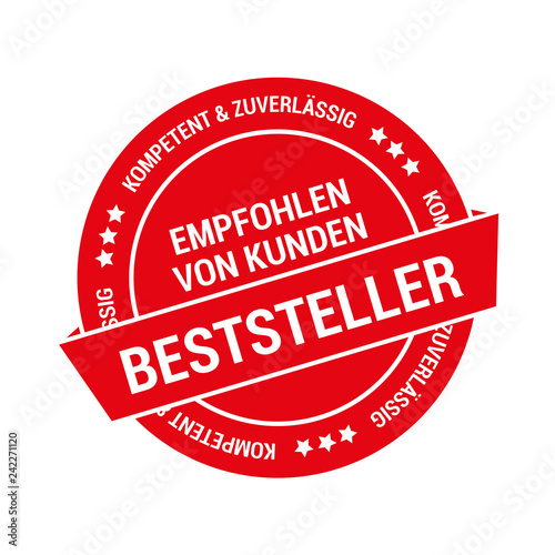 rotes Siegel Kunden empfehlen Bestseller
