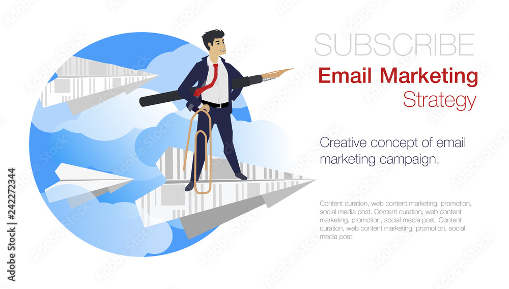 Email subscribe. Online newsletter vector template. E-mail marketing concept design. Online message. Newsletter promotion. Business communication technology. Inbox Electronic Communication.