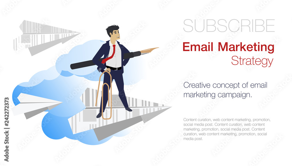 Email subscribe. Online newsletter vector template. E-mail marketing concept design. Online message. Newsletter promotion. Business communication technology. Inbox Electronic Communication.