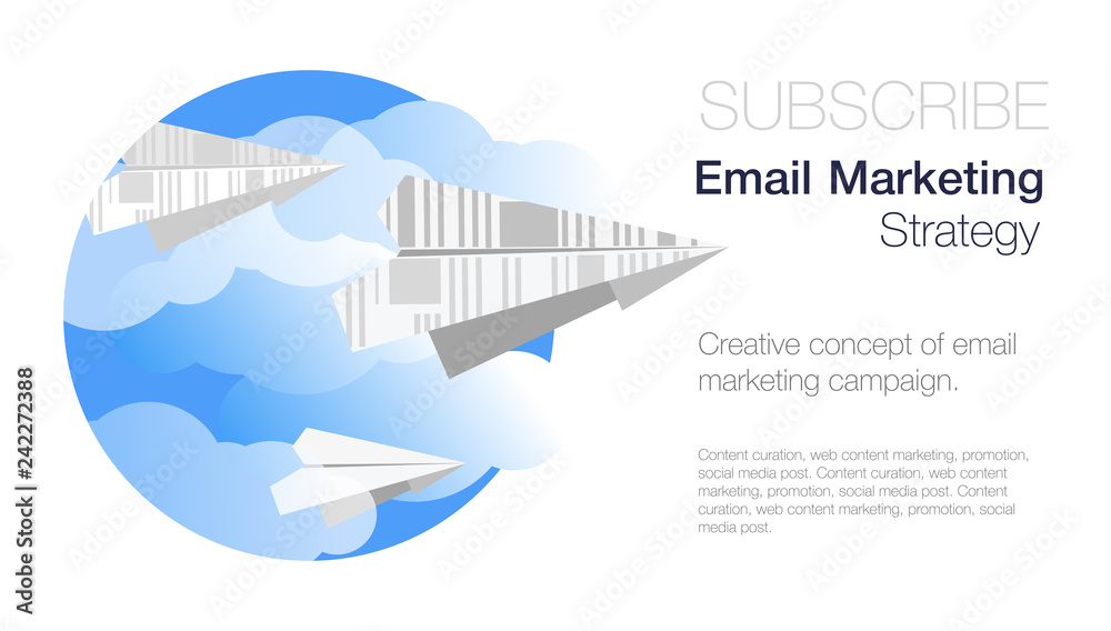 Email subscribe. Online newsletter vector template. E-mail marketing concept design. Online message. Newsletter promotion. Business communication technology. Inbox Electronic Communication.