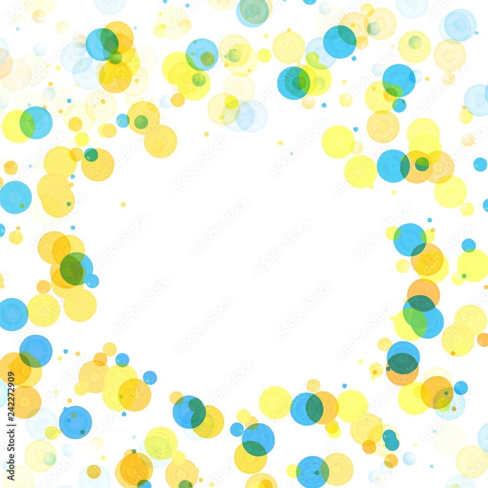 Polka dots colorful abstract background, copy space. -image