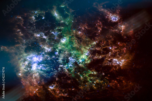 Fototapeta Naklejka Na Ścianę i Meble -  Nebula in space. The elements of this image furnished by NASA.