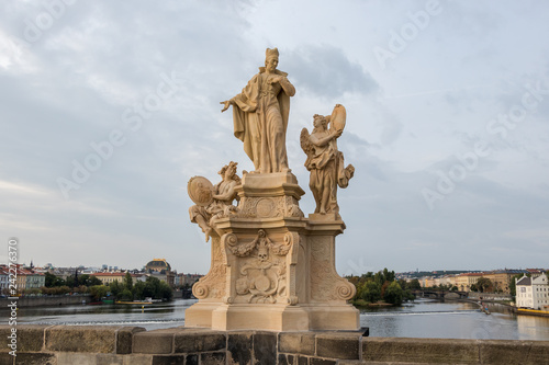 Baroque Statues on the Prague Charles Bridge
