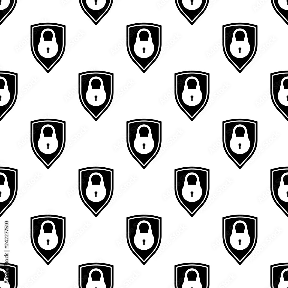 Shield Secure Lock Icon, Shield Internet Privacy Protection Icon Seamless Pattern Shield Secure Lock Icon, Shield Internet Privacy Protection Icon Seamless Pattern