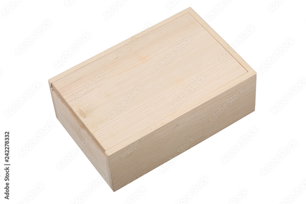 wood wine box isolated on white background with clipping path wood wine box isolated on white background with clipping path