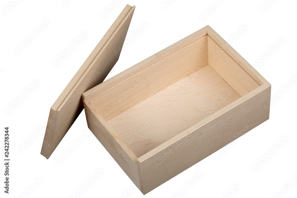 wood wine box isolated on white background with clipping path wood wine box isolated on white background with clipping path