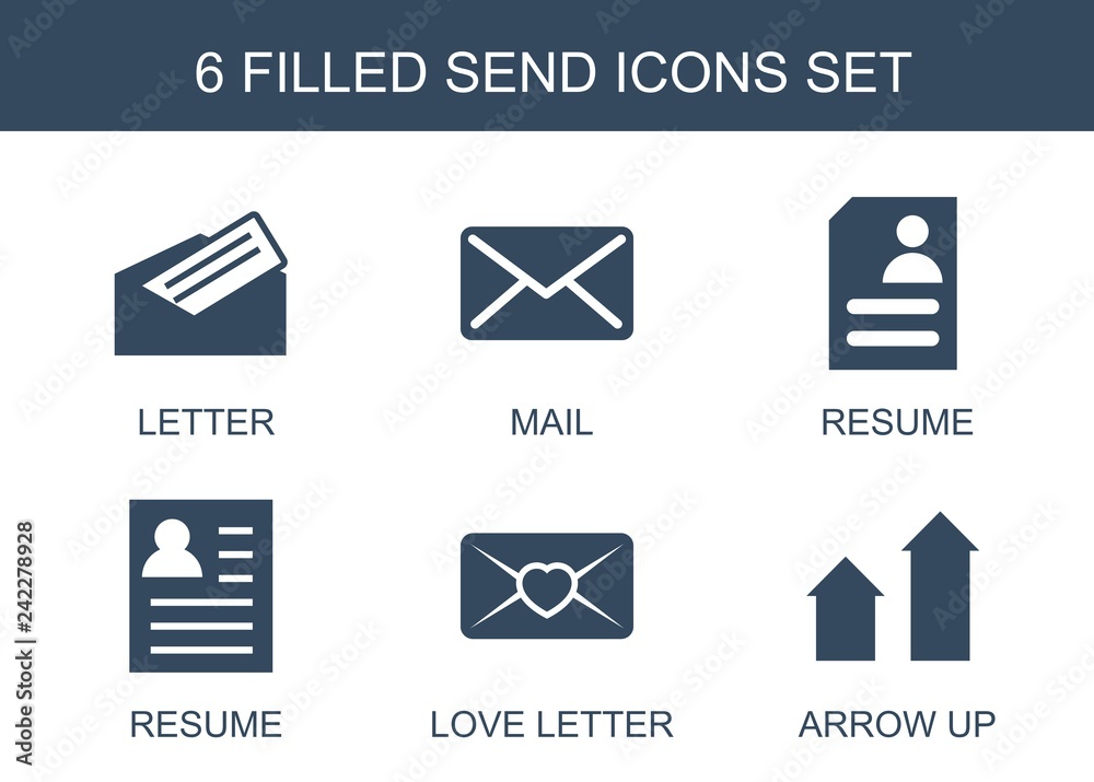 6 send icons 6 send icons