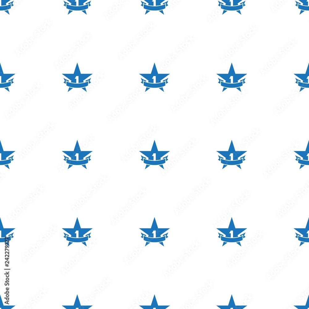 Obraz premium st place star icon pattern seamless white background