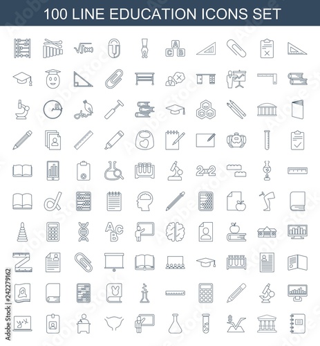 100 education icons