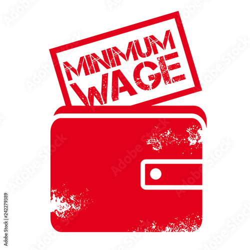 Minimum Wage Vector Illustration Symbol - Economic Policy concept