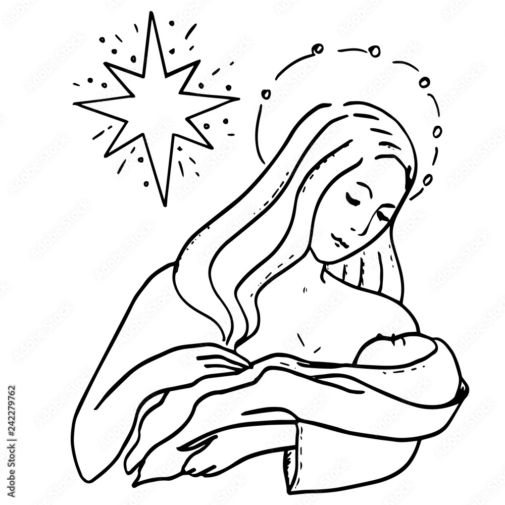 Jesus Birth Sketch PNG Transparent Images Free Download | Vector Files |  Pngtree