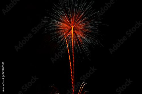 Fireworks at night. Night pyrotechnics