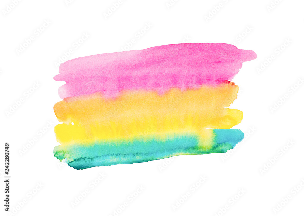 watercolor ombre stripe background, element isolated on white color . hand draw illustration for text, tag,package, print, invitation . color like green, olive, yellow, orange, turquoise, coral, pink watercolor ombre stripe background, element isolated on white color . hand draw illustration for text, tag,package, print, invitation . color like green, olive, yellow, orange, turquoise, coral, pink
