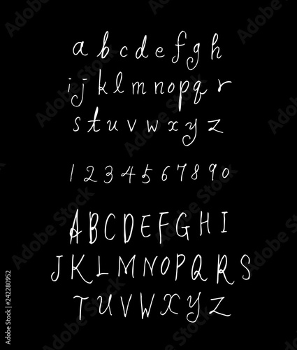 벡터 문자 / 손으로 쓴 글씨체