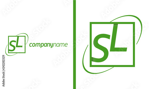 S L letters logo design, S and I logo template, arch logo design