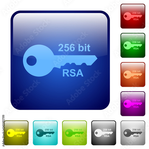 256 bit rsa encryption color square buttons