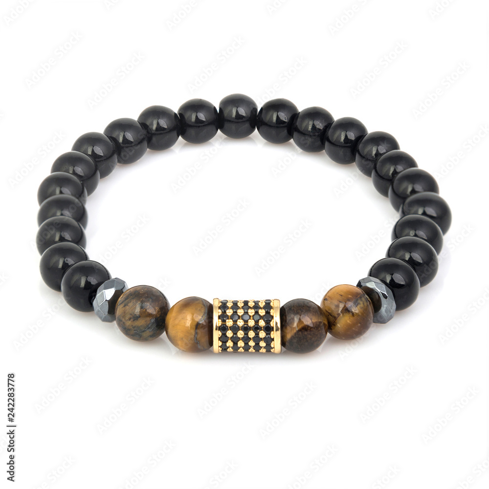 Obraz premium Fashion stone bracelet isolated on white