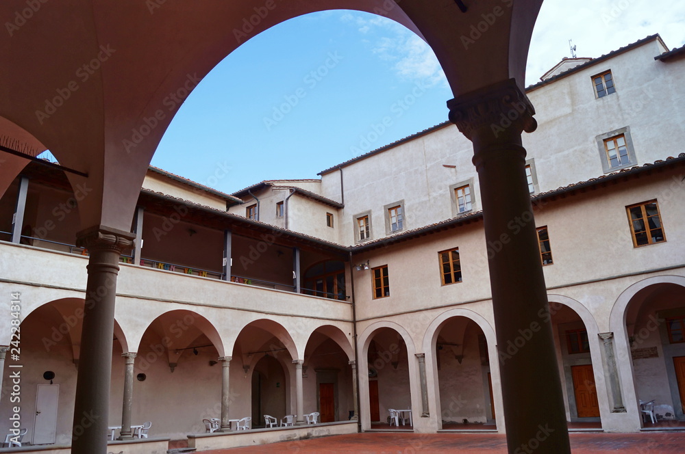 Cloister of the convent of the Augustinians, Empoli, Tuscany, Italy
