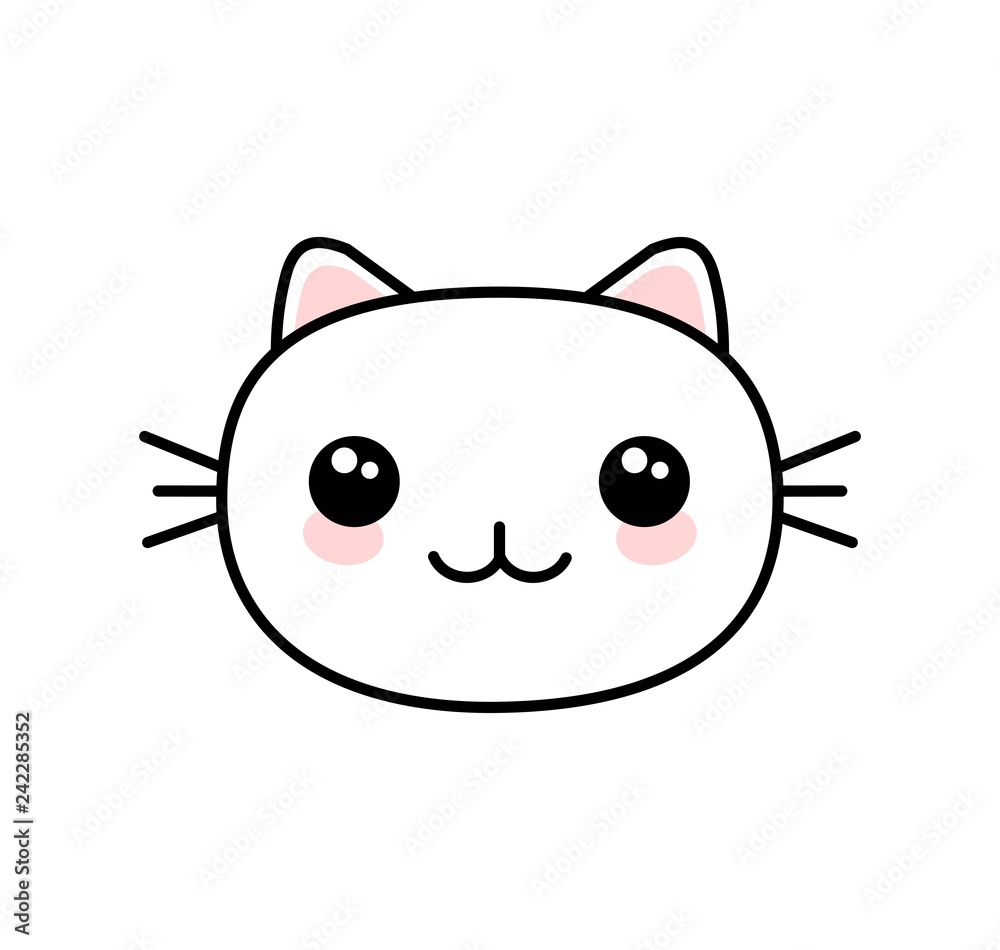 Kawaii style cute cat vector Kawaii style cute cat vector