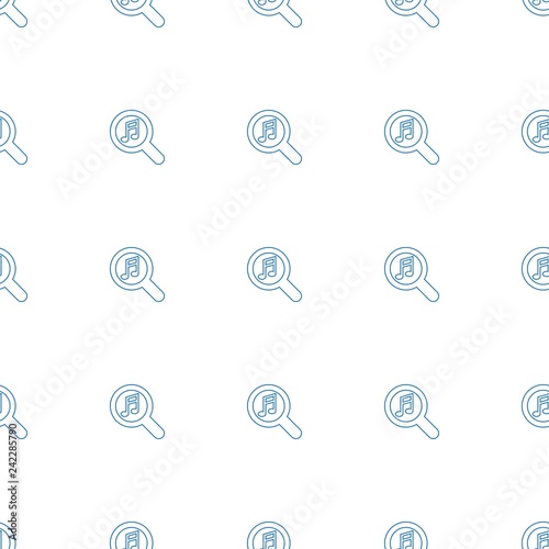 serach music icon pattern seamless white background