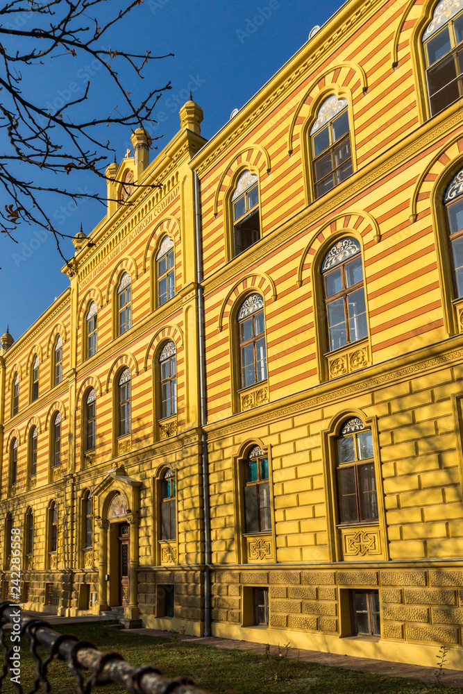 Fototapeta premium Building of Serbian Orthodox Theological Seminary in town of Srijemski Karlovci, Vojvodina, Serbia