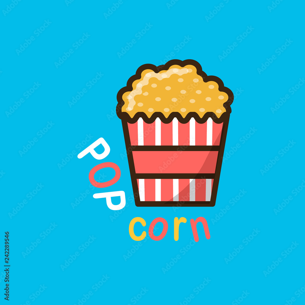 Popcorn box logotype