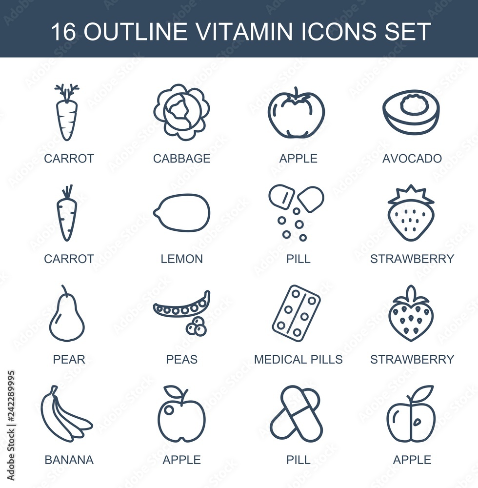 vitamin icons vitamin icons
