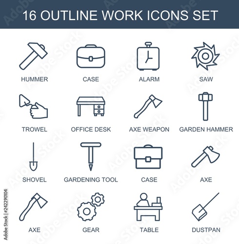 16 work icons