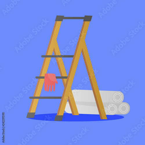 Illustration of platform ladde