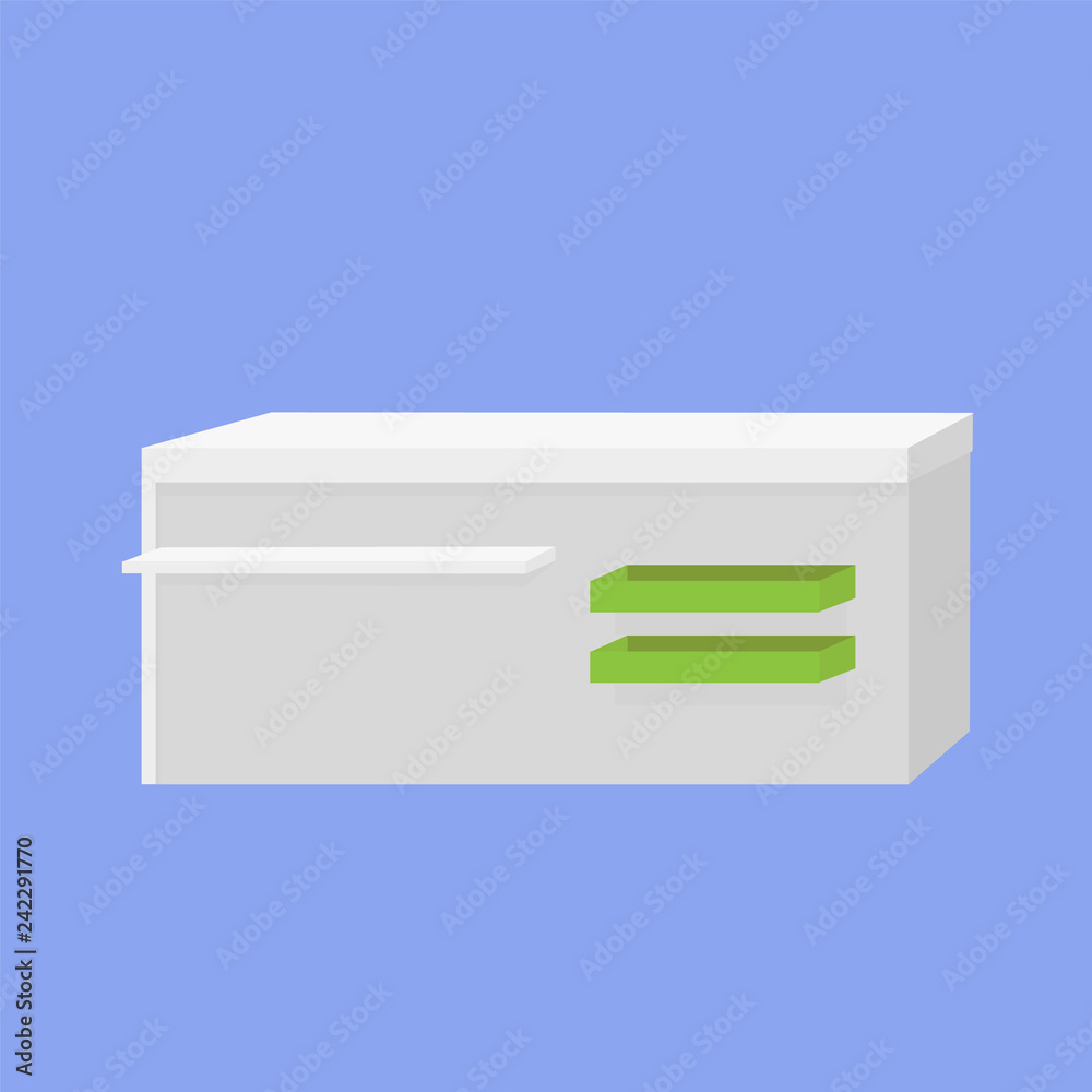 white store display table