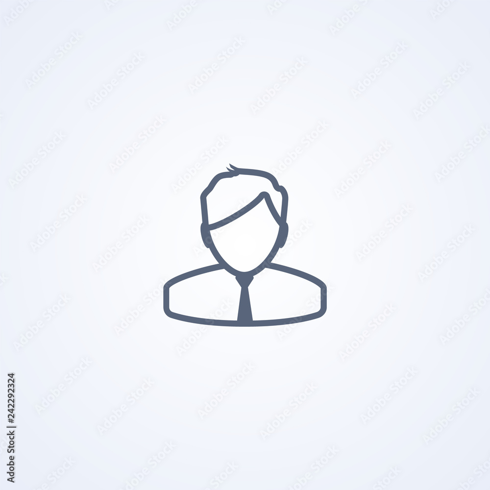 Businessman, leadership, vector best gray line icon Businessman, leadership, vector best gray line icon