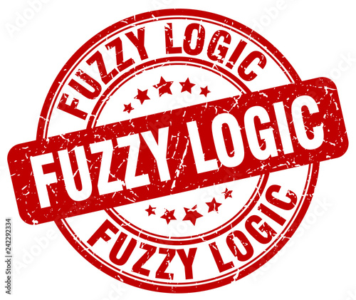 fuzzy logic red grunge stamp